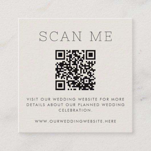 Carte D'accompagnement Terrazzo Motif Pastel QR Code Mariage en ligne (Devant)