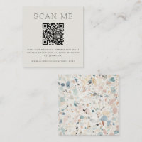 Terrazzo Motif Pastel QR Code Mariage en ligne