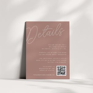 Carte D'accompagnement Terre cuite   Détails du filigrane de script tout-