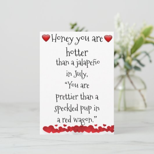 Carte D'accompagnement T'es chaud bébé (Debout devant)