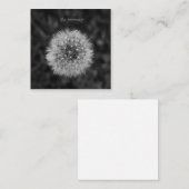 Carte D'accompagnement Tête de semence de Dandelion. Soyez Présents En Ce (Devant / Derrière)