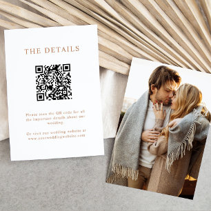 Carte D'accompagnement Texte de démarrage simple   Détails du Mariage pho