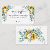 Carte D'accompagnement Texte de scénario de tombola de couches florales d (Devant / Derrière)