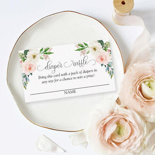Carte D'accompagnement Texte du script de caleçon floral rose pâle