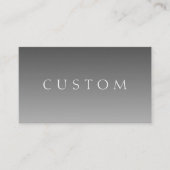 Carte D'accompagnement Texte élégant sur un dégradé ombré gris moderne si (Devant)