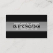 Carte D'accompagnement Texte en calques personnalisable moderne | Noir et (Devant)