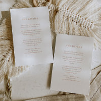 Texte simple et élégant | Boho Mariage Détails de