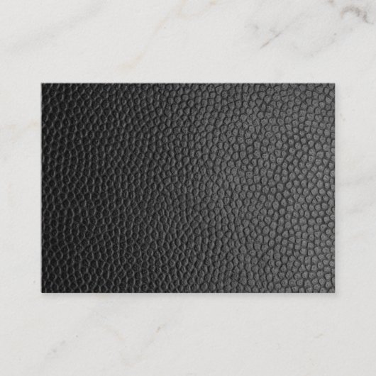 Carte D'accompagnement Texture en cuir noir (Devant)