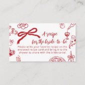 Carte D'accompagnement That'a Amore recipe for the bride Red Handdrawn (Devant)