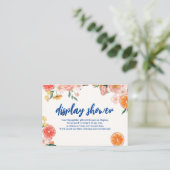 Carte D'accompagnement Thé Amore Fête des mariées fleurie douche (Debout devant)