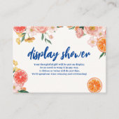 Carte D'accompagnement Thé Amore Fête des mariées fleurie douche (Devant)