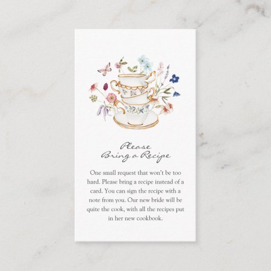 Carte D'accompagnement Thé floral (Devant)