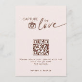 Carte D'accompagnement Thème Boho Capture Le code QR Love (Devant)
