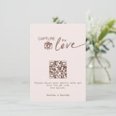 Carte D'accompagnement Thème Boho Capture Le code QR Love (Debout devant)