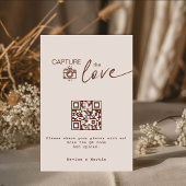 Carte D'accompagnement Thème Boho Capture Le code QR Love
