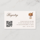 Carte D'accompagnement Thème Café Code Qr Mariage Registre cadeau (Devant)