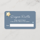 Carte D'accompagnement Thème Cloud Baby shower Blue Diaper Raffle (Devant)
