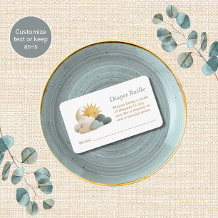 Carte D'accompagnement Thème de Baby Shower Nuage Billets de Tombola de C