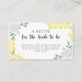 Carte D'accompagnement Thème floral abeille - Recette pour la future mari (Devant)