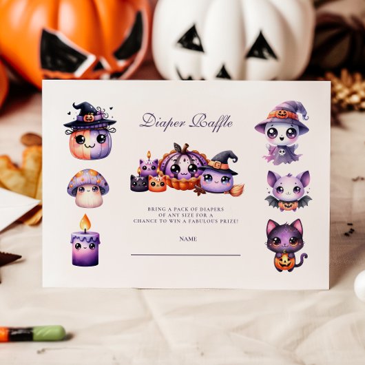 Carte D'accompagnement Thème Halloween Little Boo Tirage au sort de couch