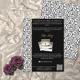 Carte D'accompagnement Thème Mariage feuille S'effondrer #YOURHASHTAG