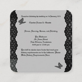 Carte D'accompagnement Thème Mariage gothique RSVP