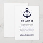Carte D'accompagnement Thème nautique | MARIAGE (Devant / Derrière)