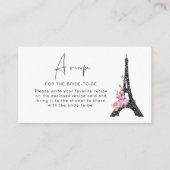Carte D'accompagnement Thème Paris Tour Eiffel Recette pour la mariée (Devant)