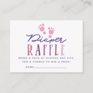 Carte D'accompagnement Thèmes de couleurs tendance Fille Baby Shower Diap