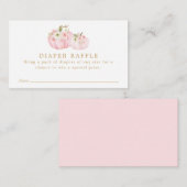 Carte D'accompagnement Ticket Baby shower Citrouille rose (Devant / Derrière)