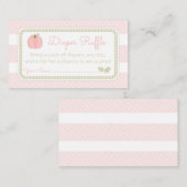 Carte D'accompagnement Ticket Baby shower Citrouille rose (Devant / Derrière)