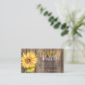 Carte D'accompagnement Ticket Baby shower de tournesol (Debout devant)