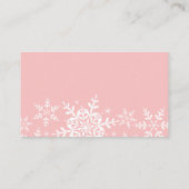 Carte D'accompagnement Ticket Baby shower Déchets de neige rose (Dos)