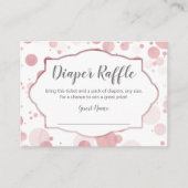 Carte D'accompagnement Ticket Baby shower Pois rose (Devant)