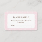 Carte D'accompagnement Ticket Baby shower Pois rose (Devant)