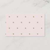 Carte D'accompagnement Ticket Baby shower Reflets Reflets Stars Roses Nua (Dos)