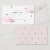 Carte D'accompagnement Ticket Baby shower Reflets Reflets Stars Roses Nua (Devant / Derrière)