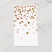 Carte D'accompagnement Ticket de Baby shower de couches rose Confetti (Dos)