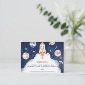 Carte D'accompagnement Ticket de Baby shower Déchets de l'espace extra-at (Debout devant)