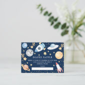 Carte D'accompagnement Ticket de Baby shower Déchets de l'espace extra-at (Debout devant)