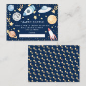 Carte D'accompagnement Ticket de Baby shower Déchets de l'espace extra-at (Devant / Derrière)