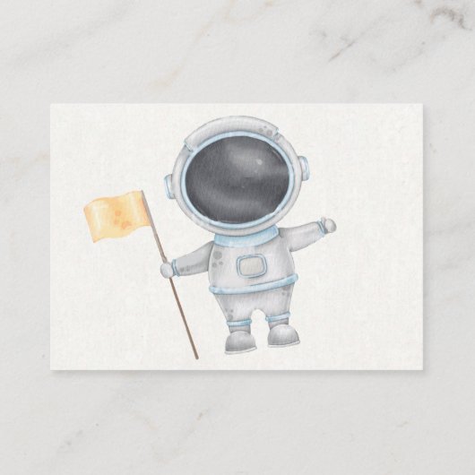 Carte D'accompagnement Ticket de Baby shower Déchets de l'espace extra-at (Dos)