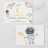 Carte D'accompagnement Ticket de Baby shower Déchets de l'espace extra-at (Devant / Derrière)