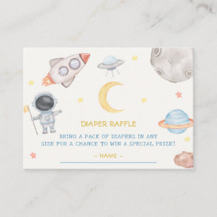 Carte D'accompagnement Ticket de Baby shower Déchets de l'espace extra-at