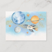 Carte D'accompagnement Ticket de Baby shower Déchets de l'espace extra-at (Dos)