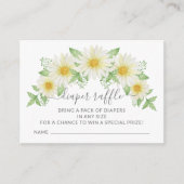 Carte D'accompagnement Ticket de Baby shower frais de la marguerite (Devant)