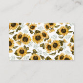 Carte D'accompagnement Ticket de chicane de tournesol rose Bee (Dos)