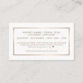 Carte D'accompagnement Ticket de fête d'anniversaire, moderne/élégant, bl (Dos)