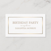 Carte D'accompagnement Ticket de fête d'anniversaire, moderne/élégant, bl (Devant)