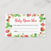Carte D'accompagnement Ticket de jeu pour idée de prénom bébé fraise (Devant)